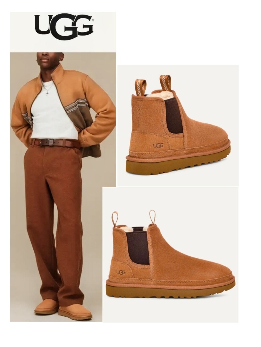 UGG Men's Chelsea Shearling Boot - Chestnut Suede